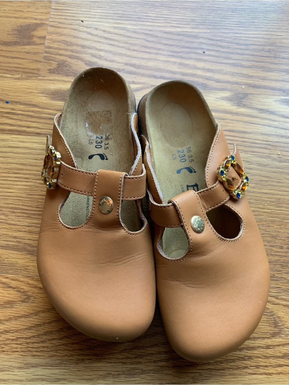 Birkenstock Betula Women Slip On Shoes Size 5 Brown Tan Fall Casual Clogs